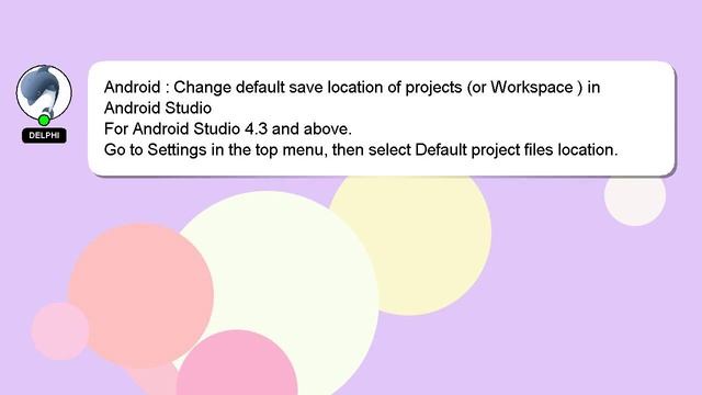 Android : Change default save location of projects (or Workspace ) in Android Studio смотреть онлайн