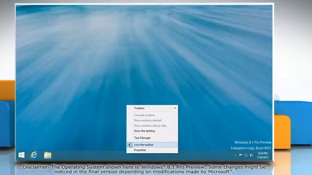 How to resize the Windows® 8.1 taskbar смотреть онлайн