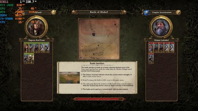 Total War WARHAMMER 2 The Empire 1080p G-sync I9-9900k GTX 2080 PC смотреть онлайн