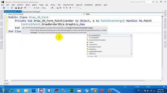 How to draw 3D border on windows form in VB NET 2012 смотреть онлайн