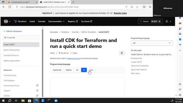 CDKTF Terraform Node Typescript C# смотреть онлайн