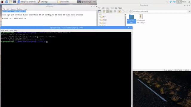 Update e2fsprogs on Raspbian Stretch смотреть онлайн