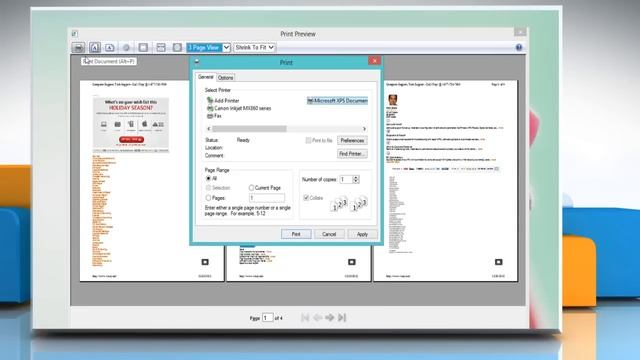 Preview and Print a Webpage in Internet Explorer® 10 on Windows® 8 смотреть онлайн
