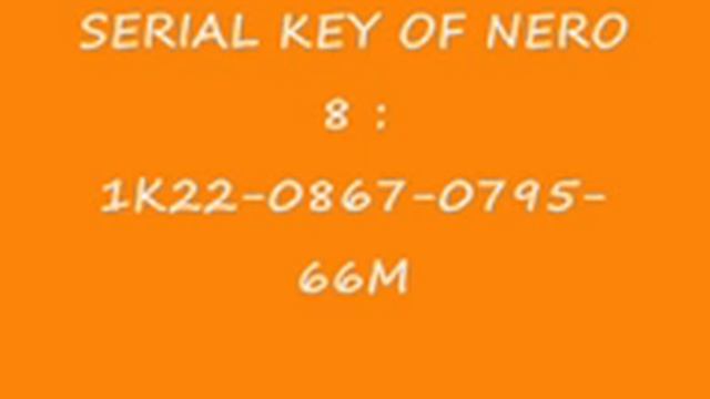 nero 8 serial key by wazzy смотреть онлайн