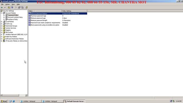 COMPUTER NETWORK 04 - Password Policy in windows server 2003 смотреть онлайн
