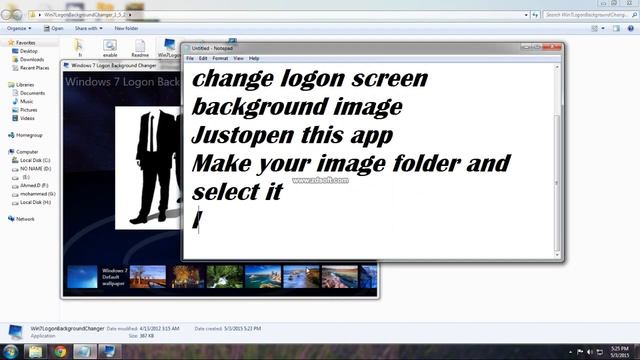 HOW TO CHANGE LOG ON SCREEN BACKGROUNG IMAGE ON WINDOWS 7 смотреть онлайн