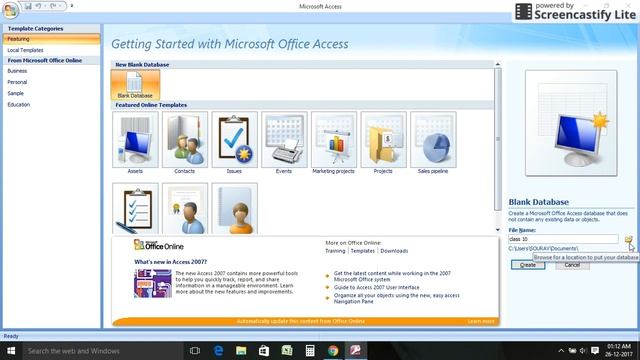 How to open the MS access 2007 and create the data base in 2007 in hindi смотреть онлайн