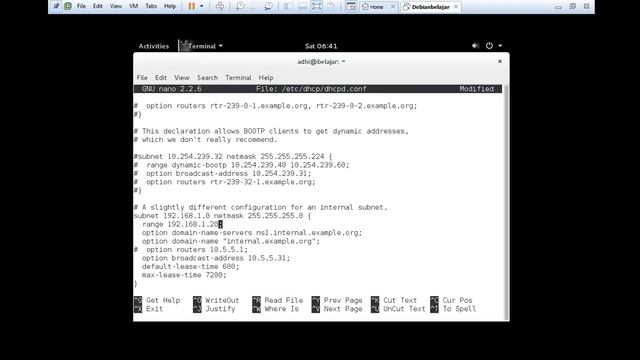 3.Melakukan Install DHCP di debian 8 di vmware смотреть онлайн