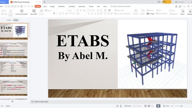 ETABS Power Point pptx WPS Office 2023 01 25 00 46 57 смотреть онлайн
