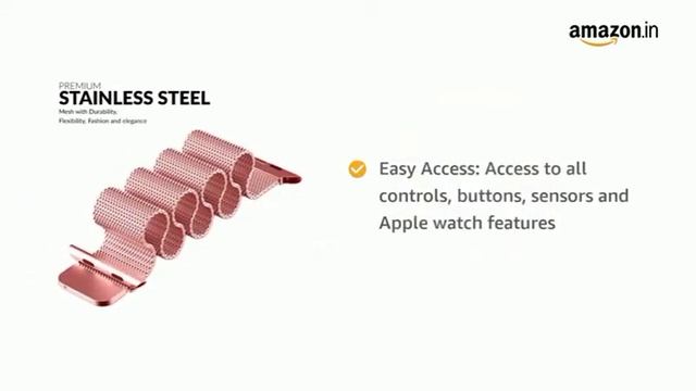 AirCase Milanese Loop Band Strap for Apple Watch Series 5, 4, 3, 2, 1-44mm 42mm Steel Alloy (Rose) смотреть онлайн