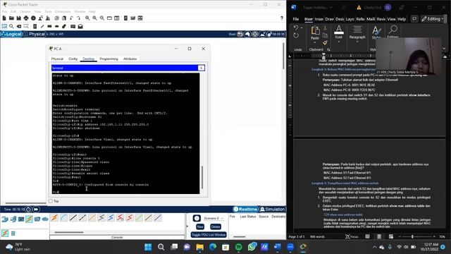 TugasPraktikum 3_Menampilkan Tabel MAC Address Switch смотреть онлайн