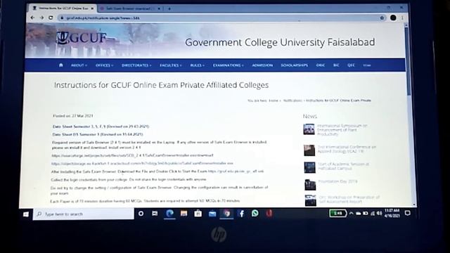 A guide to install Safe Exam Browser for affiliated college students of GCUF смотреть онлайн