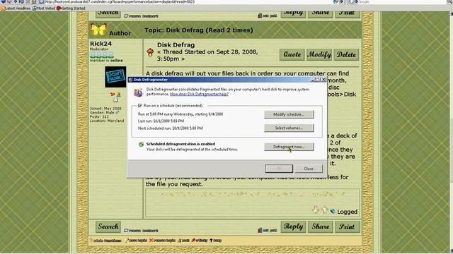 How to do a disk defrag. смотреть онлайн