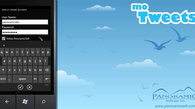 moTweets for Windows Phone 7 - Adding an Account - Panoramic Software Inc. смотреть онлайн