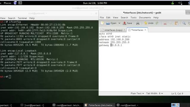 How to set Static IP Kali Linux смотреть онлайн
