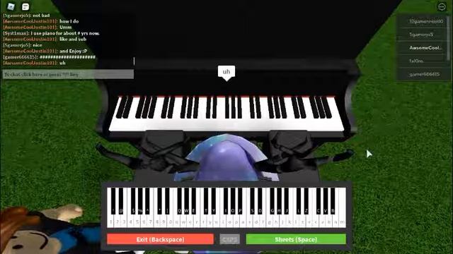 Playing Wet Hands on Roblox Piano🎹 смотреть онлайн