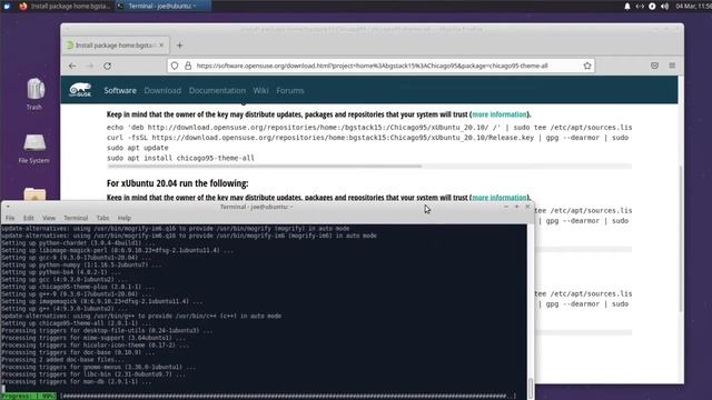 Install Chicago95 Win95 Theme In Xubuntu 20.04 смотреть онлайн