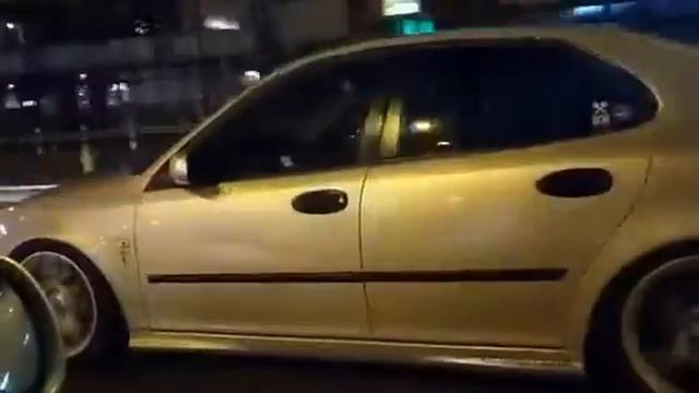Saab 93 Aero /// Night drive /// Pops and bangs /// смотреть онлайн