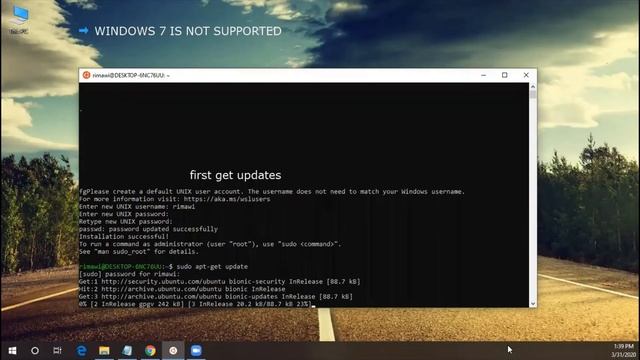 How to install Linux Terminal on Windows 10 in seconds смотреть онлайн