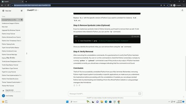 uninstall python terminal mac смотреть онлайн