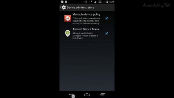 Activate Android Device Manager without touching Android Device