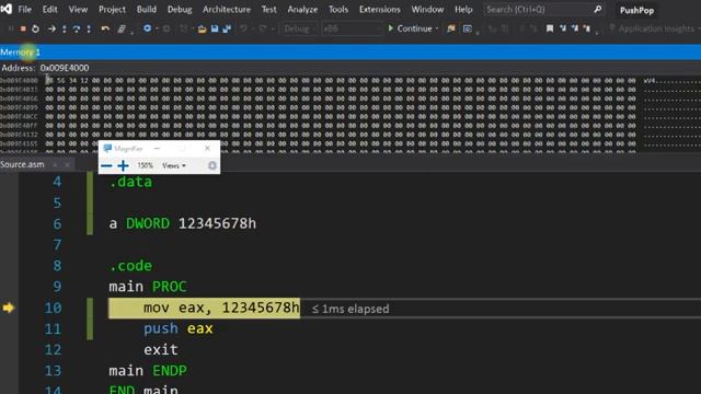 Practice 2 Using the Memory Window for debugging stack contents смотреть онлайн