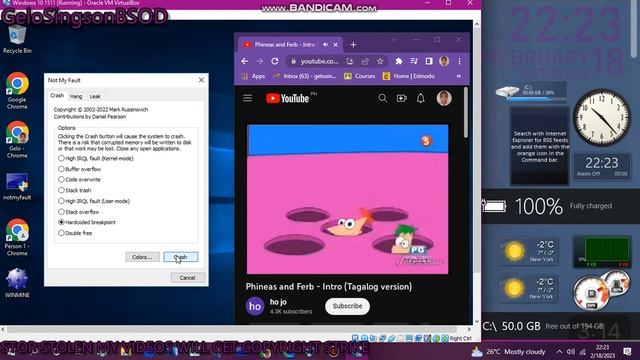 Phineas and Ferb intro (Tagalog Version) has BSOD VM (Windows 10 1511) смотреть онлайн