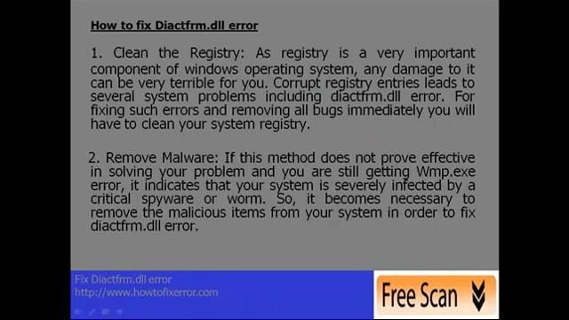 Guide to fix Diactfrm.dll Error Fix from PC смотреть онлайн