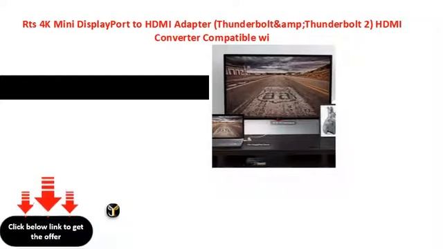 Rts 4K Mini DisplayPort to HDMI Adapter Thunderbolt&Thunderbolt 2 HDMI Converter Compatible wi смотреть онлайн