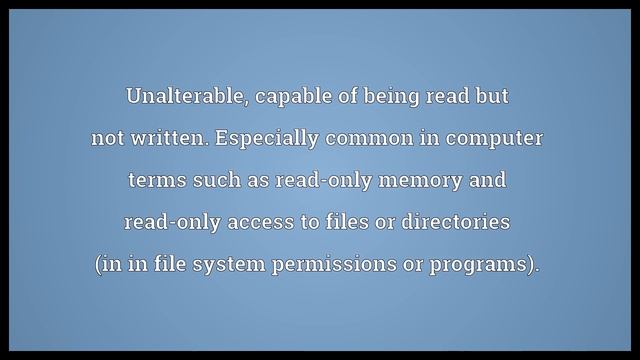 Read-only Meaning смотреть онлайн