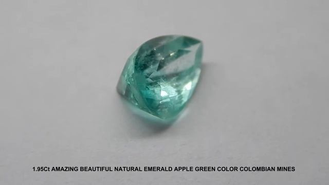 1.95Ct AMAZING BEAUTIFUL NATURAL EMERALD APPLE GREEN COLOR COLOMBIAN MINES 2160/FR смотреть онлайн