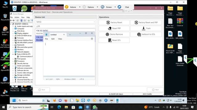 Android Multi Tool v1.0.6 VIVO Y36 PD2280F Qualcomm Fastboot to EDL Demo Remove makan 20 credit смотреть онлайн