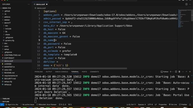 ODOO 17 INSTALLATION, CONFIGURE DATABASE WITH ODO017 AND COMMANDS смотреть онлайн