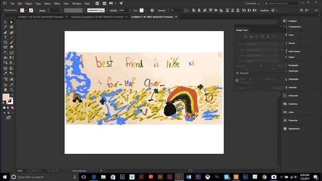 Adobe Illustrator Tutorial | Image Trace Tool смотреть онлайн