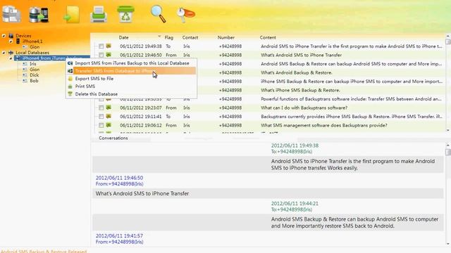 iTunes Backup SMS recover to iPhone смотреть онлайн