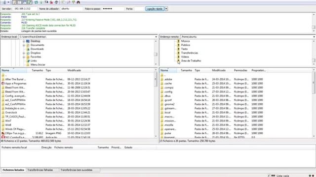Conexão FTP Windows - Ubuntu através de Filezilla смотреть онлайн