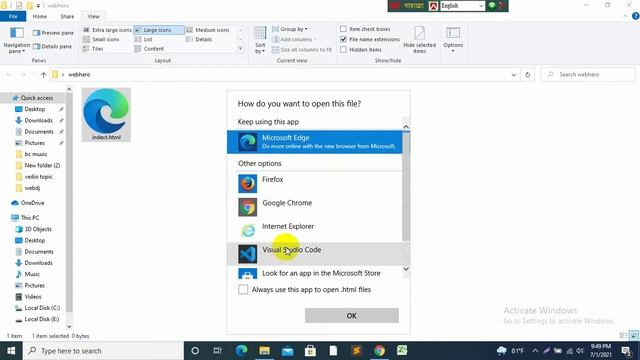 Html File set in a Browser for quickly open/ bangla tutorial 2021/html file save in crome browser смотреть онлайн