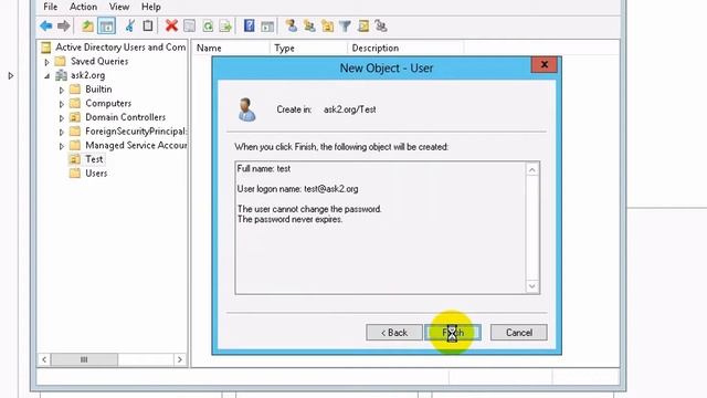 How to Create user in domain of windows server 2012_(Beginners tutorial) смотреть онлайн