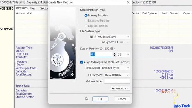 partition and format SSD or HDD using DiskGenius смотреть онлайн