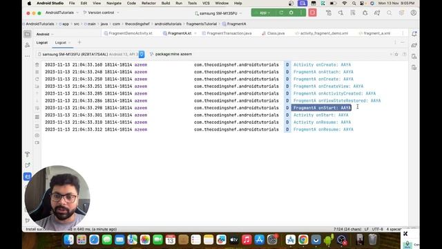 Fragment Lifecycle Android| Android development using kotlin смотреть онлайн