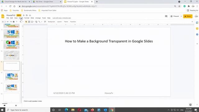 How to Make a Background Transparent in Google Slides смотреть онлайн
