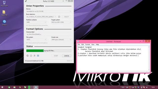 #PART1 CARA BOOTABLE FLASHDISK DENGAN RUFUS | INSTAL ULANG WINDOWS 10 PRO смотреть онлайн