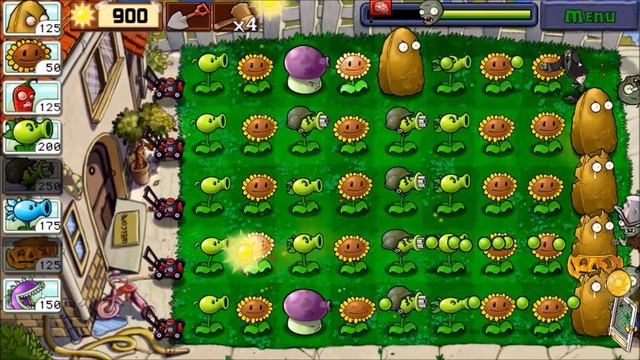 Plants vs. Zombies - Survival : Day - 3 Flags - Android Gameplay смотреть онлайн