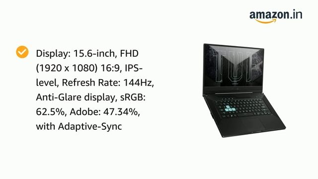 ASUS TUF Dash F15 (2021), 15.6" (39.62 cms) FHD 144Hz, Intel Core i5-11300H 11th Gen, RTX 3050 Ti 4 смотреть онлайн