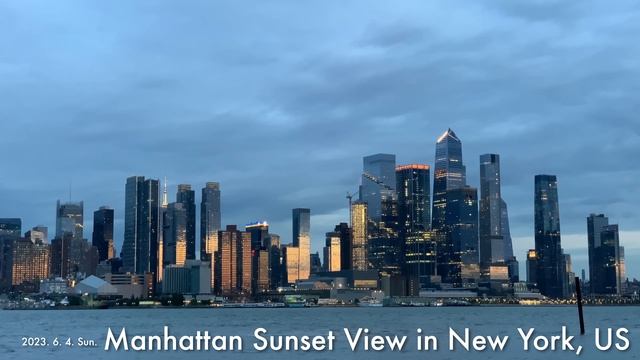 230604_Manhattan Sunset View in New York, US смотреть онлайн