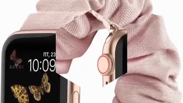 Recoppa Compatible For Scrunchie Apple Watch Band 38mm 42mm 40mm 44mm Cute Print Elastic Watch ....