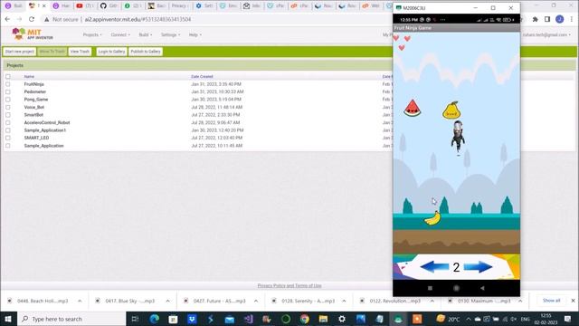 Fruit Ninja Game using MIT App Inventor 2 - Android App смотреть онлайн