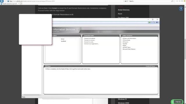 DISABLE EXTERNAL ACCESS TO ECP EXCHANGE 2019 SERVER