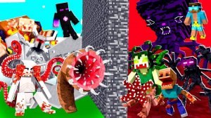 ✅ Битва ЧИТЕРСКИХ БОССОВ в Майнкрафт! Райм vs Градус