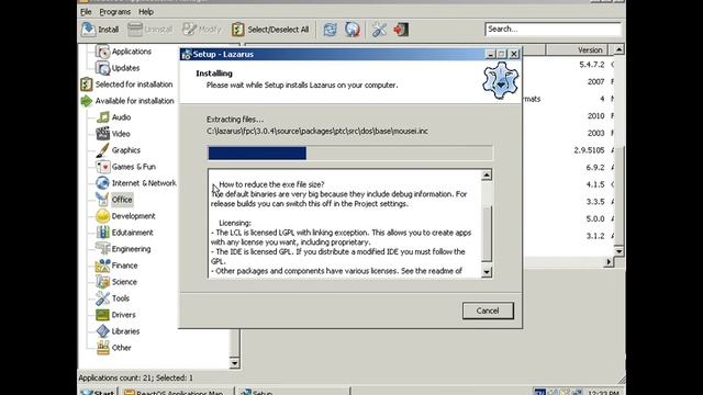 ReactOS Recent Lazarus FreePascal Installation смотреть онлайн